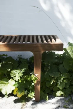 Sibast RIB låg bänk, teak - rostfritt stål