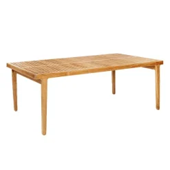 Sibast RIB matbord, 180 x 100 cm, teak - rostfritt stål