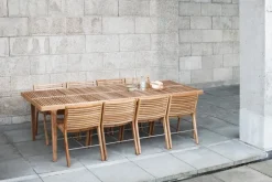 Sibast RIB matstol, teak - rostfritt stål