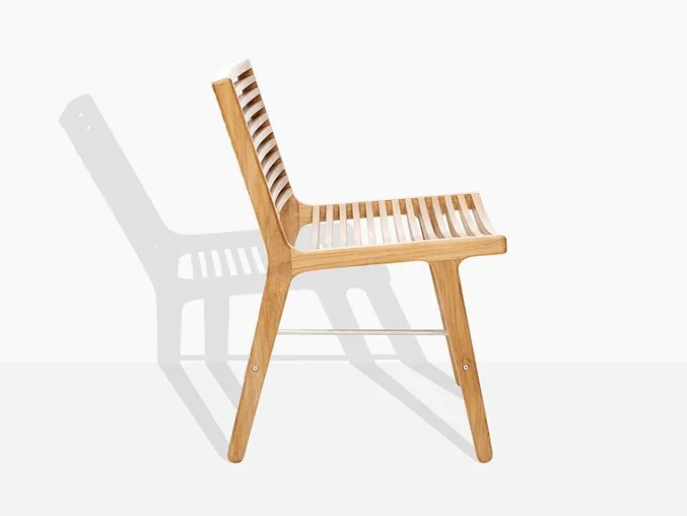 Sibast RIB matstol, teak - rostfritt stål