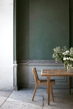 Sibast RIB matstol, teak - rostfritt stål