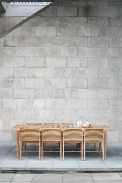 Sibast RIB matstol, teak - rostfritt stål