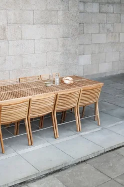 Sibast RIB matstol, teak - rostfritt stål