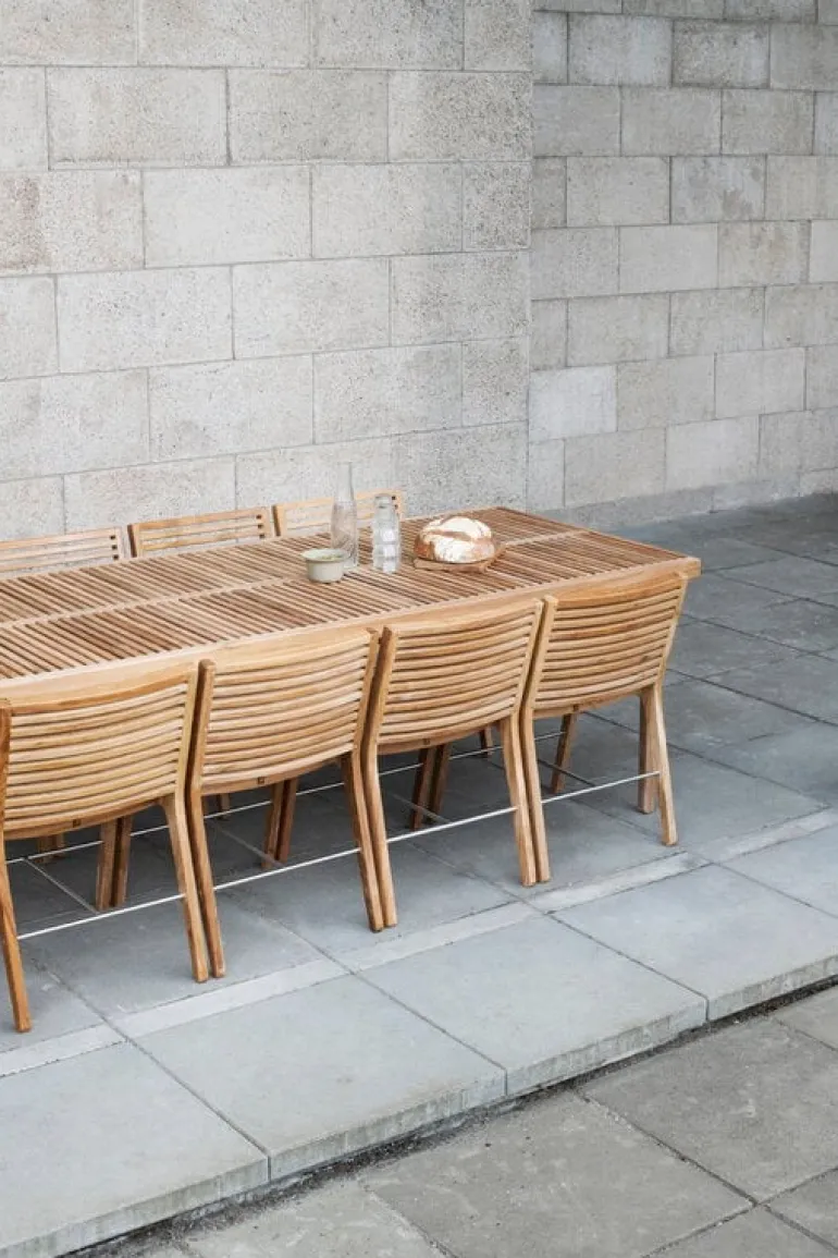 Sibast RIB matstol, teak - rostfritt stål