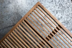 Sibast RIB solsäng/dagbädd, teak - rostfritt stål