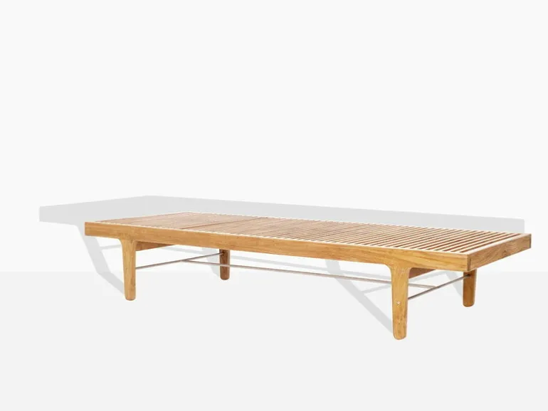 Sibast RIB solsäng/dagbädd, teak - rostfritt stål