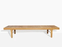 Sibast RIB solsäng/dagbädd, teak - rostfritt stål