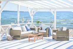 Sika-Design Carrie loungefåtölj, antikgrå - vit