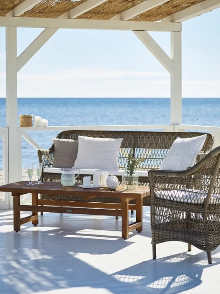 Sika-Design Charlot 2-sits soffa, antikgrå - vit