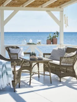 Sika-Design Charlot 2-sits soffa, antikgrå - vit