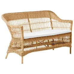 Sika-Design Charlot 2-sits soffa, naturlig - vit