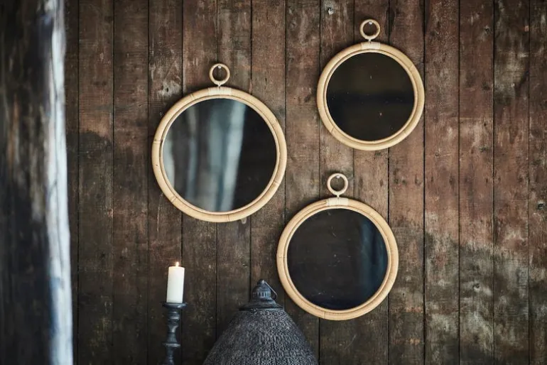 Sika-Design Ella spegel, liten, naturlig rotting