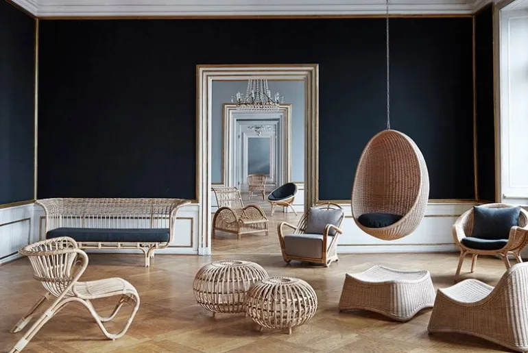 Sika-Design Franco Albini Exterior liten fotpall, naturell