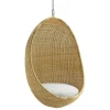 Sika-Design Hanging Egg Exterior hängstol, naturell - vit dyna