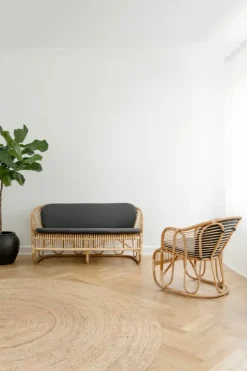 Sika-Design Swing fåtölj, naturlig rotting - mörkgrå