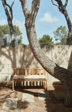 Skagerak Barriere utomhuskudde, 125 x 43 cm, gyllengul rand