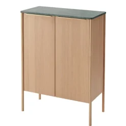 Skagerak Jut högt skåp, ek - grön marmor