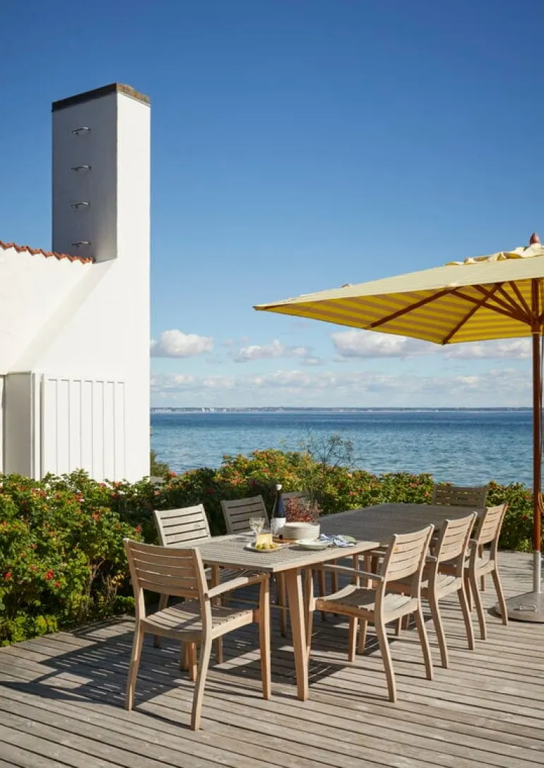 Skagerak Messina parasoll 300 x 300 cm, citron - sand