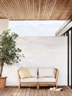 Skagerak Tradition ändmodul, teak - ljus sand