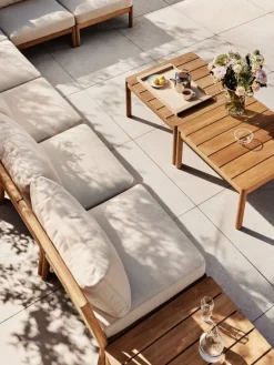 Skagerak Tradition ändmodul, teak - ljus sand