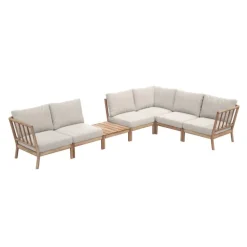 Skagerak Tradition ändmodul, teak - ljus sand