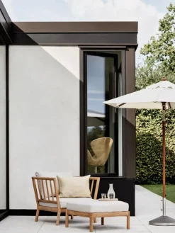 Skagerak Tradition sittpuff/fotpall, teak - ljus sand