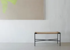 Skagerak Vent bänk, svart – papperssnöre