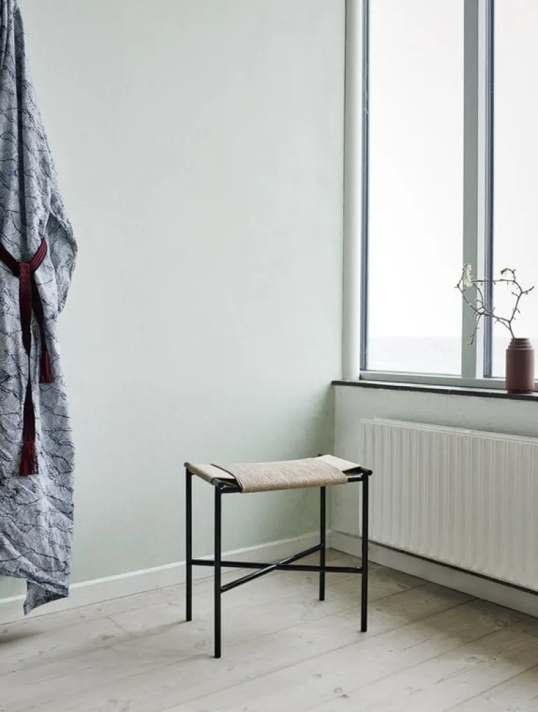 Skagerak Vent pall, svart - papperssnöre