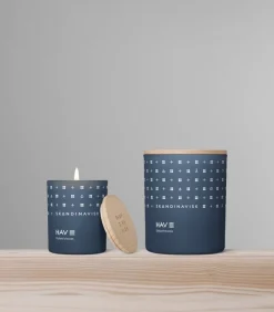 Skandinavisk HAV litet doftljus med lock