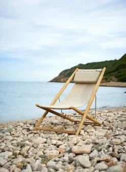 Skargaarden H55 vilstol, teak - kanvas