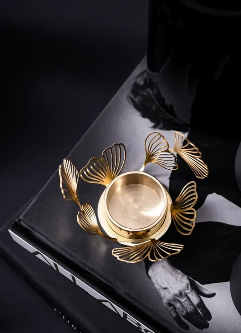 Skultuna BK.FLWR ljushållare, mässing