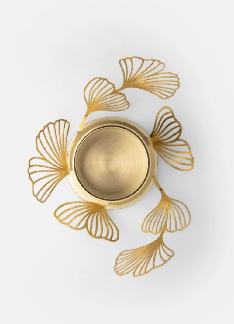 Skultuna BK.FLWR ljushållare, mässing