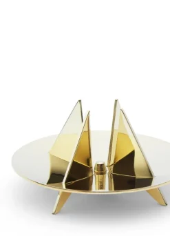 Skultuna Festivitas ljushållare, polerad mässing