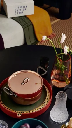 Skultuna Karui bricka, mörkgrönt läder