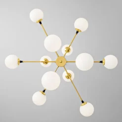 Stilnovo Galassia 12 pendel, guld - vit