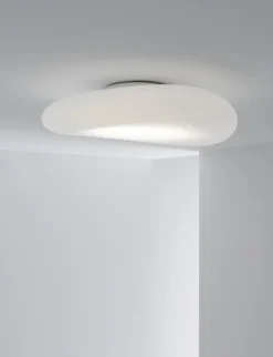 Stilnovo Mr. Magoo taklampa, 76 cm, vit