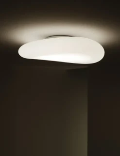 Stilnovo Mr. Magoo taklampa, 76 cm, vit