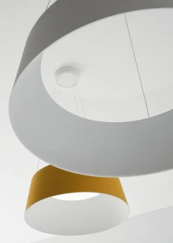 Stilnovo Oxygen pendellampa, 56 cm, vit