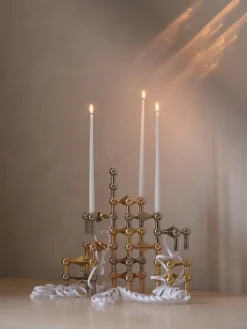 STOFF Copenhagen STOFF Nagel ljushållare, 3-pack, mässing