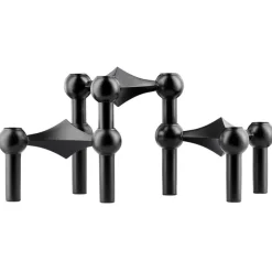 STOFF Copenhagen STOFF Nagel ljushållare, 3-pack, mattsvart