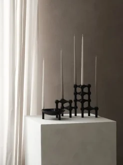 STOFF Copenhagen STOFF Nagel ljushållare, 3-pack, mattsvart