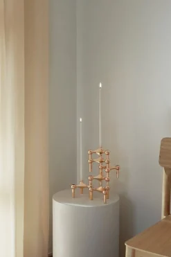 STOFF Copenhagen STOFF Nagel ljusstake, set om 3, roséguld