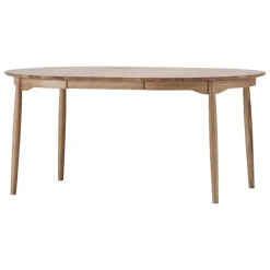 Stolab Carl bord, runt, 115 cm + 2 x 50 cm förlängningar, oljad ek