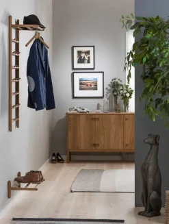 Stolab Miss Holly ribbstol med hylla, oljad ek