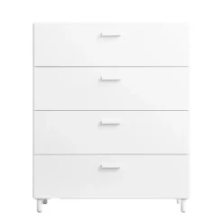 String Furniture Relief byrå med ben, bred, vit