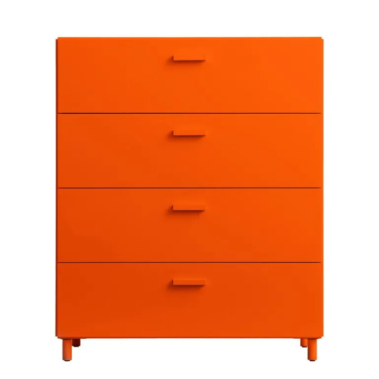 String Furniture Relief byrå med ben, bred, orange