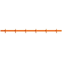 String Furniture Relief klädstång med krokar, medium, 82 cm, orange