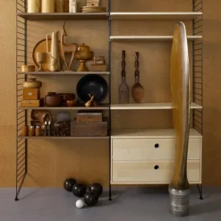 String Furniture String byrå med 2 lådor, 78 x 30 cm, ek