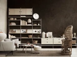 String Furniture String byrå med 2 lådor, 78 x 30 cm, ask