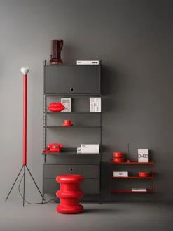 String Furniture String golvpanel, 115 x 30 cm, 2-pack, mörkgrå